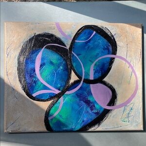 Blue/Lavender Wall Art | 11x14 Handmade Painting